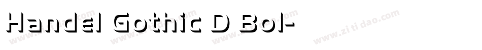 Handel Gothic D Bol字体转换